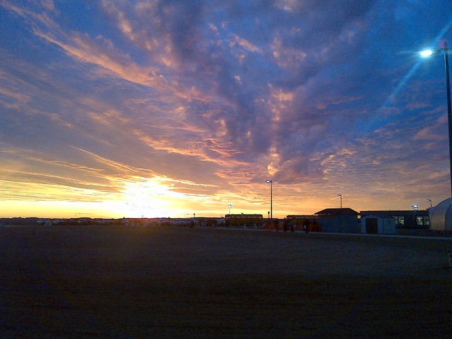 Sunrise on a cloudy day Kinosis, AB