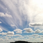 Afternoon prairie sky in Saskatchewan