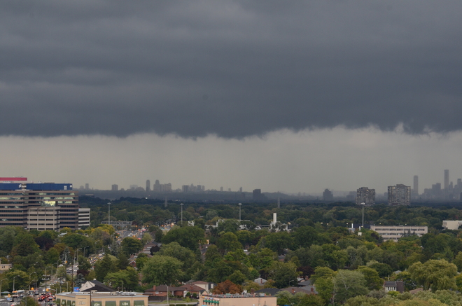 Huge and dark clouds Toronto, ON