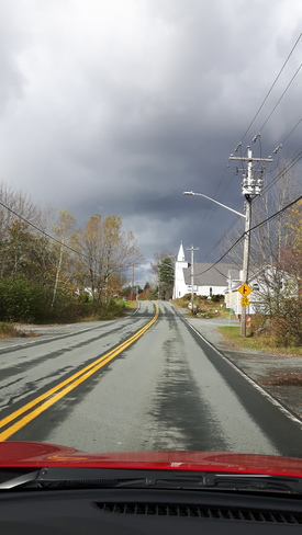 rainy road Lower Sackville, NS