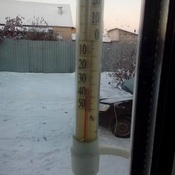 Temperature in South Ural, Russia, yesterday