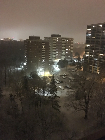 Snow flurries Westminster-Branson, Ontario, CA