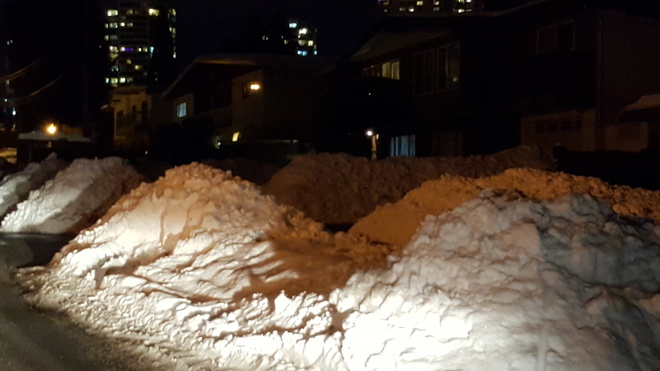 Snow drifts Burnaby, BC