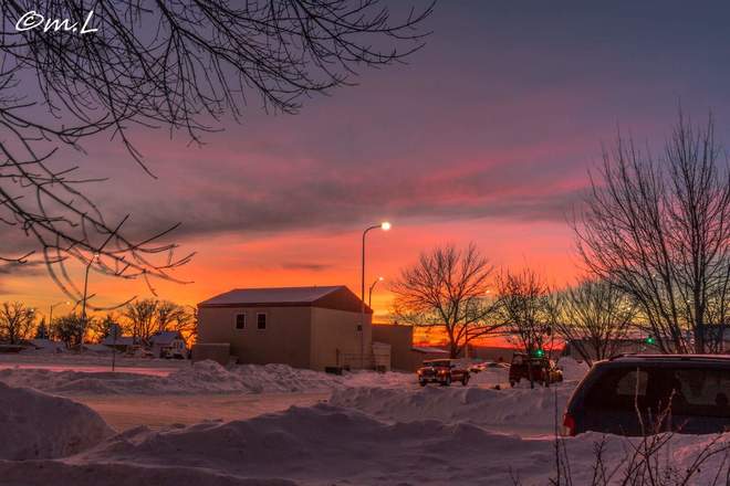 winter sunset 2 Grand Forks, ND