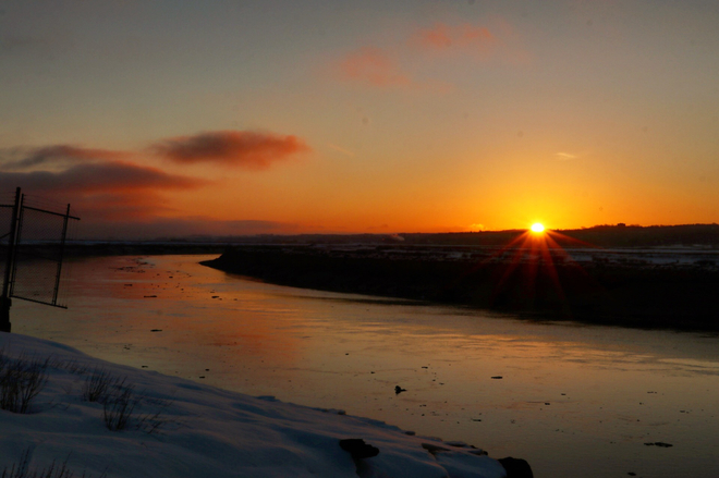 River sunrise Port Williams, Nova Scotia, CA