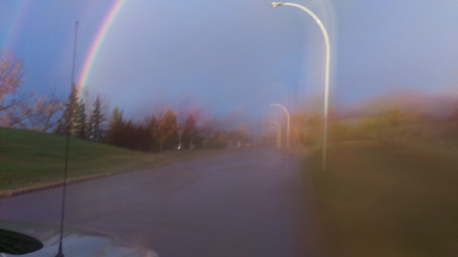 Beautiful rainbow in Edmonton Township Rd 534, Sherwood Park, AB T8A 4V3, Canada