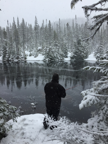 Winter Fishing Cormack, Newfoundland and Labrador, CA