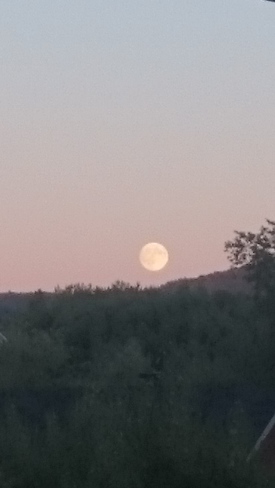 Beginning of night Moon Sherbrooke, QC