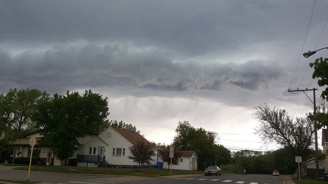 storm moving in Estevan, SK