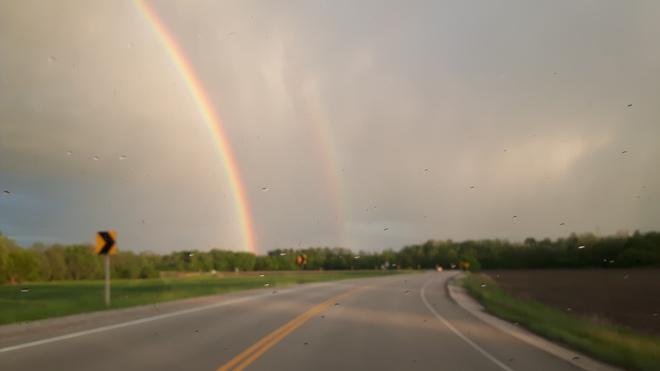 Beautiful Double Rainbow Iona, ON