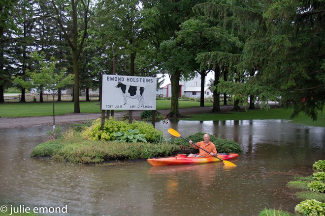A great day to kayak on your front lawn Monkton, ON