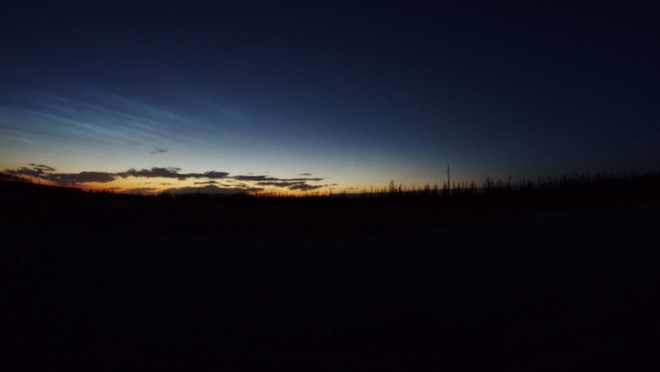 Northern sunset. 1:30am. Fort McMurray, Alberta, CA