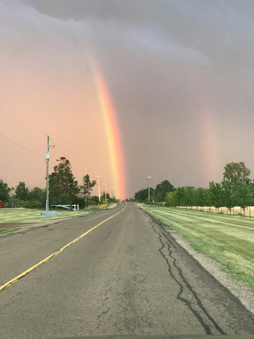 Double rainbow Haldimand, Ontario, CA