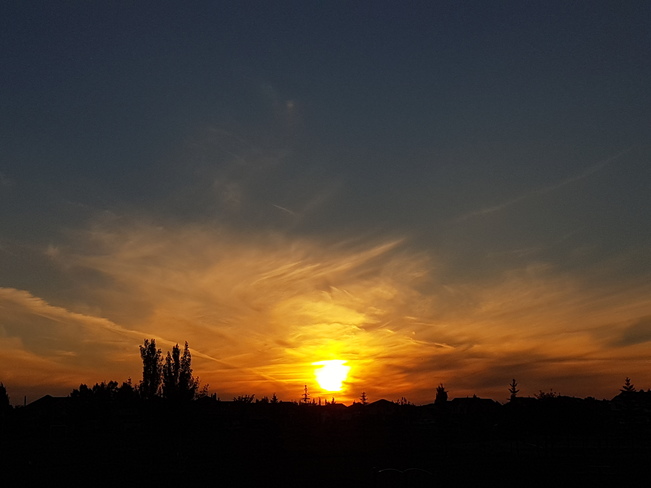 evening sky Langdon, AB