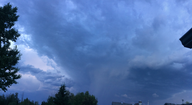 Storm passing by Stony Plain, Alberta, CA