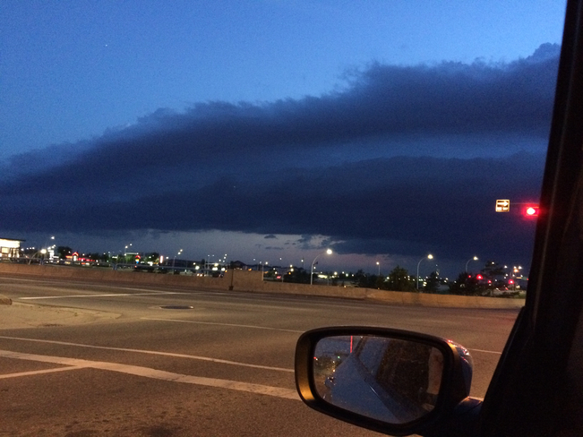 Storm front coming in hot Edmonton, Alberta, CA