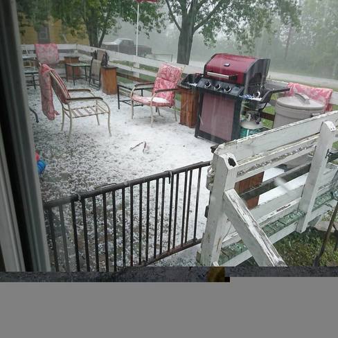 Crazy hail storm 80 King St, North Cobalt, ON P0J 1R0, Canada