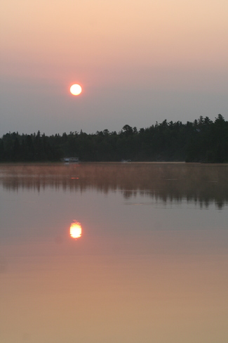 Red sunrise Kenora, ON