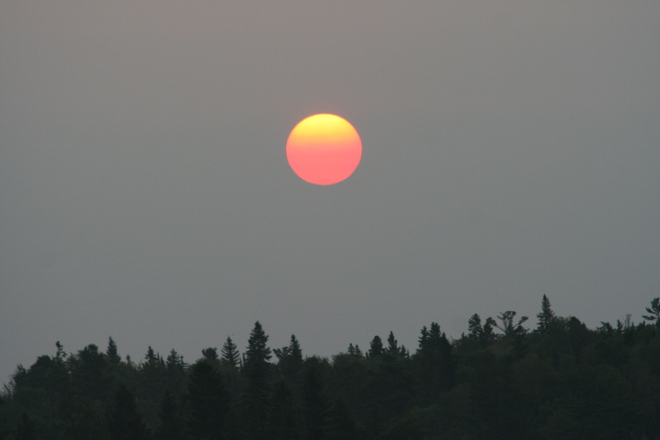Red sunrise Kenora, ON