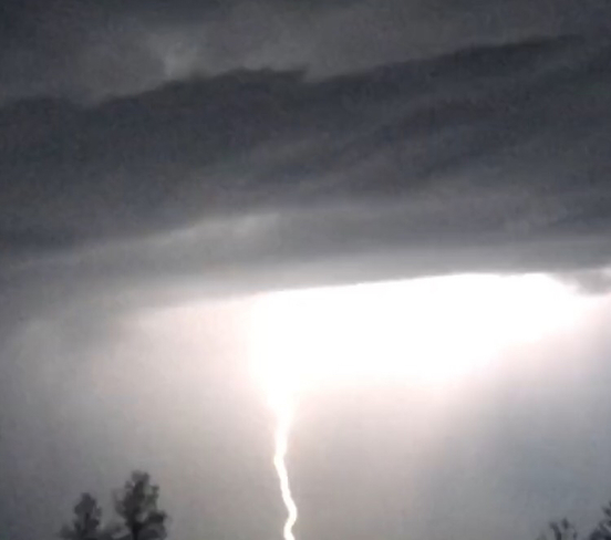 Lightning during thunderstorm, Thursday, July 20th, Rusagonis Station Rusagonis, New Brunswick, CA