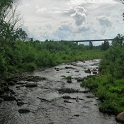 River Flow under The International Bridge-Sault Ste. Marie, ON.