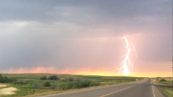 Lightning Strike Hanna, Alberta, CA