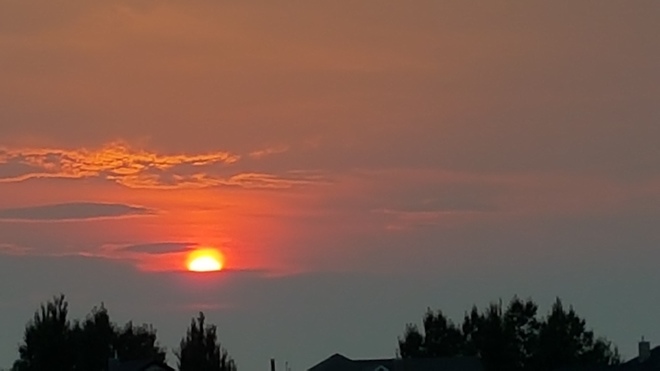 smokey sunset Langdon, AB