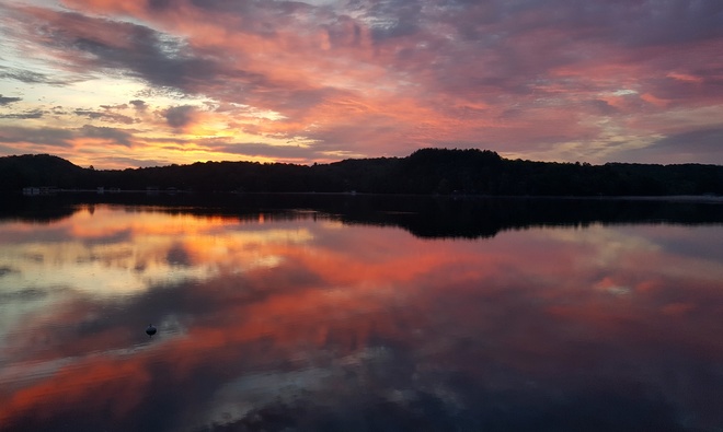 Sunrise over Mirror Lake Bracebridge, ON