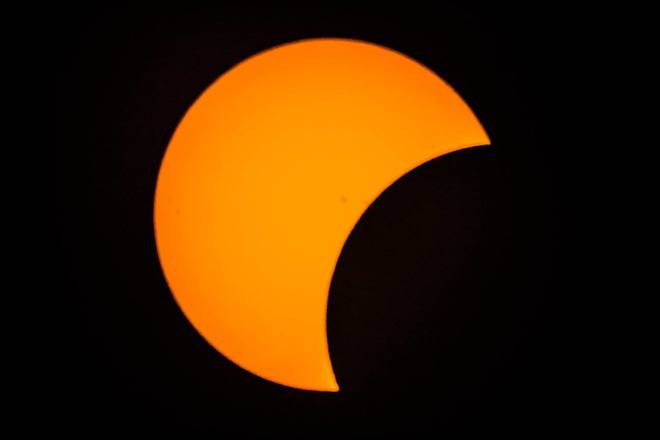 Eclipse vue avec tÃ©lÃ©scope celestron 8se Ã  St-Eustache, Qc. Saint-Eustache, QC