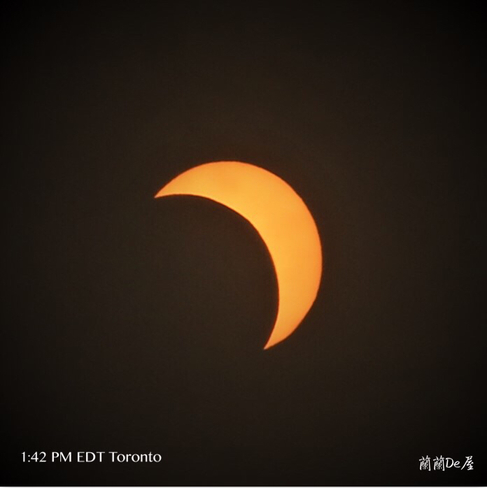 Partial eclipse Toronto 1:42 PM Aug 21, 2017 Toronto, Ontario, CA