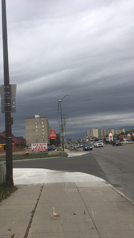 Portage avenue before the storm Winnipeg, Manitoba, CA
