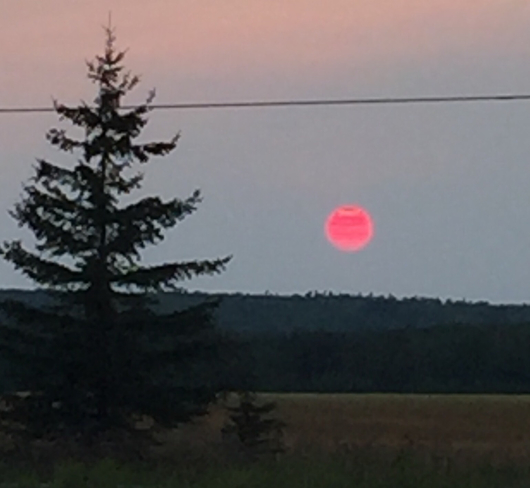 Dazzling Pink Sun set, New Liskeard, Ontario, CA