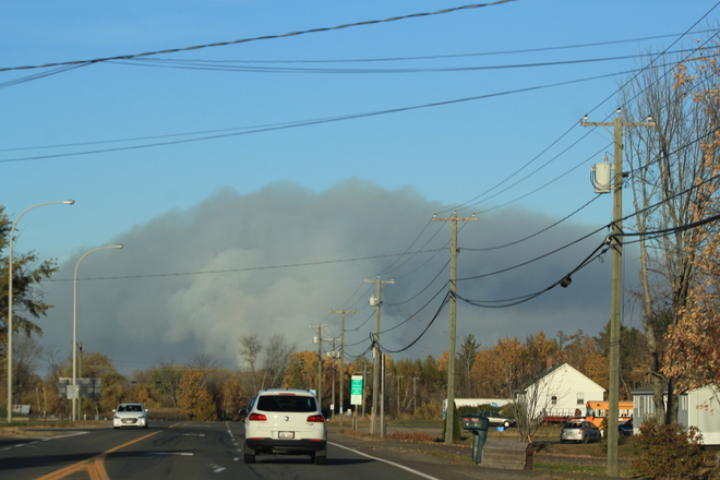 Big brush fire in the Sheffield and Burton, New Brunswick area today! Burton, New Brunswick