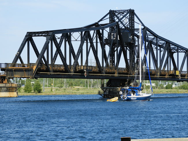 This the only swing bridge left in canada. Have to it to get to Manitoulin Islan Espanola, ON