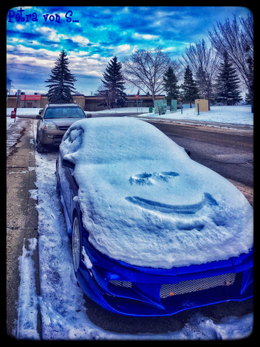At least the CAR is smiling ! Edmonton, Alberta, CA