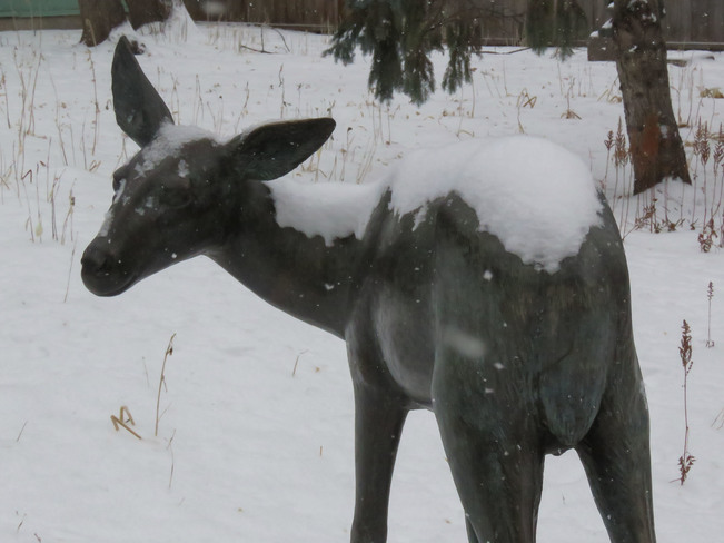 Statues Come to Life in the Snow! Leo Mol Sculpture Garden, Assiniboine Park Drive, Winnipeg, MB