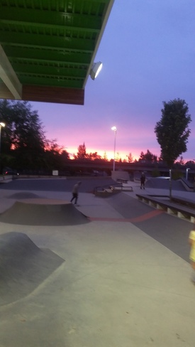 sunset at a skatepark. Surrey, BC