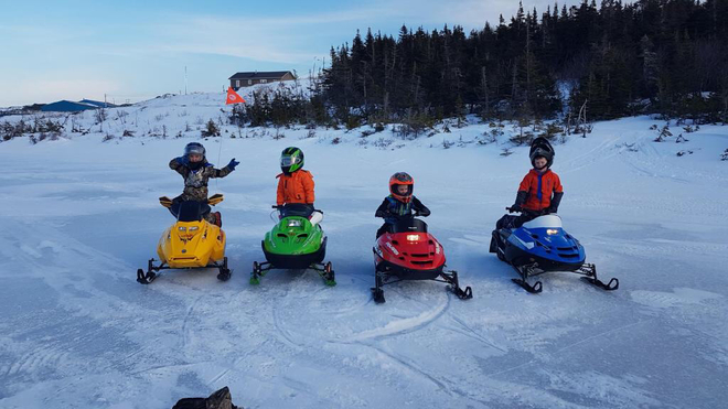 Mini snowmobile ride. Port aux Basques, Newfoundland and Labrador, CA