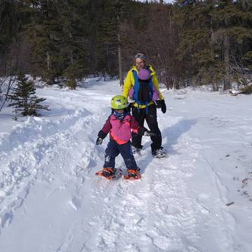Snowshoe in the mountains