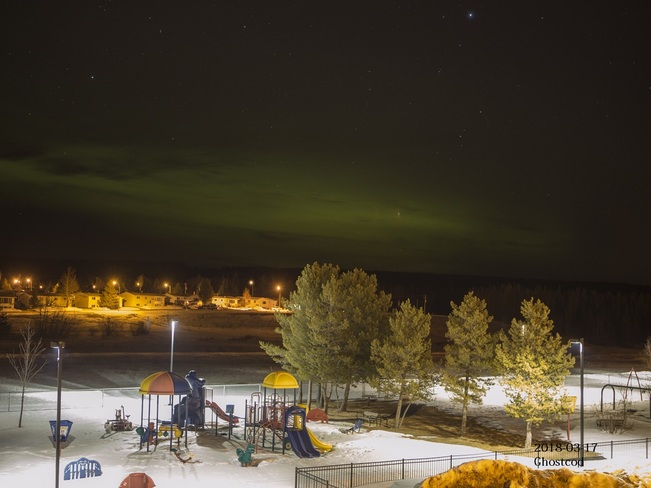 -5.9Â°C Northern Lights tried but tonight is the show Swan Hills, AB