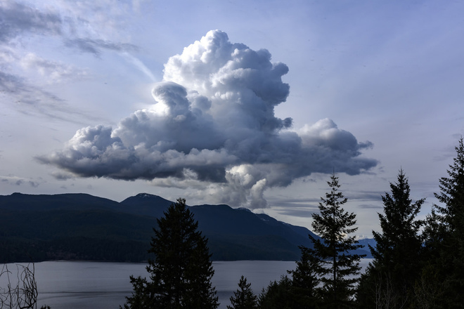 Weather coming over Sechelt Inlet Sechelt, BC