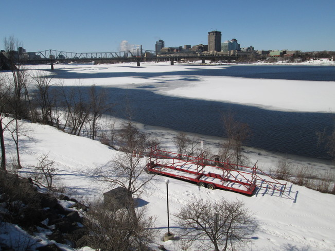 Thinning Ice in Ottawa River in Ottawa Ottawa, ON