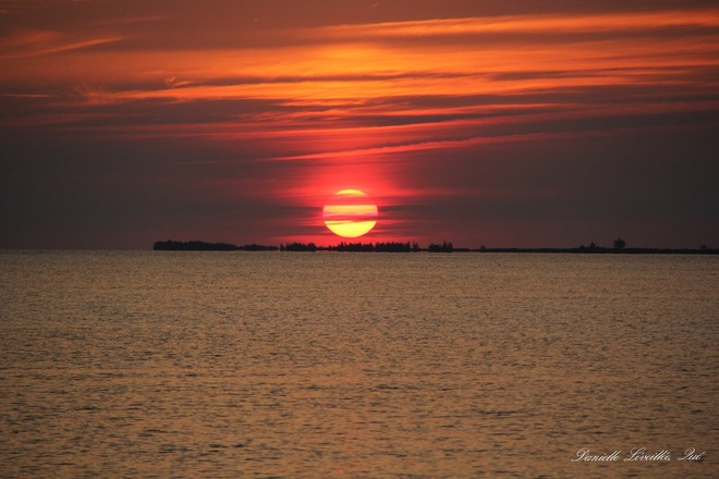 Un coucher soleil sur la mer Cuba