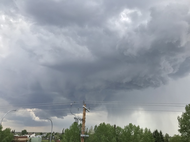 Dark clouds in the area Leduc, Alberta, CA