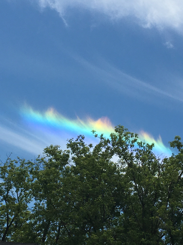 Rainbow clouds South Lancaster, Ontario, CA