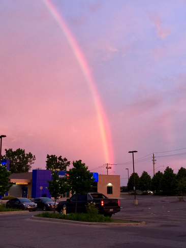Morning rainbow Kitchener, Ontario, CA