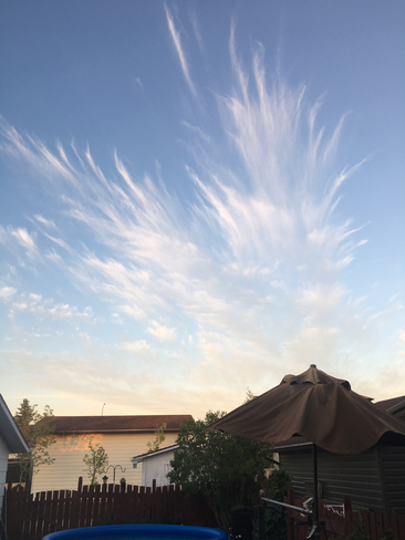 Wispy sky. Westlock, Alberta, CA