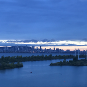 7:10h am le 28 sept 2018 du haut du nouveau pont Champlain