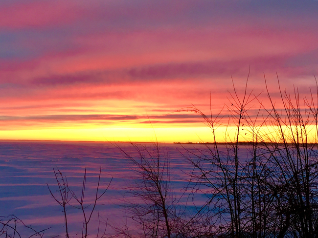 Blue Monday sunset!! Dorval, Quebec, CA