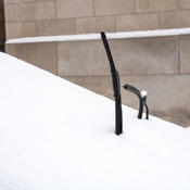 Des "wipers" d&#39;auto enfouis dans la neige...